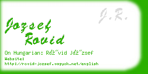 jozsef rovid business card